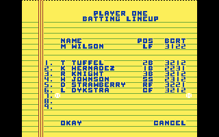 Championship Baseball screenshot 4 for Commodore 64